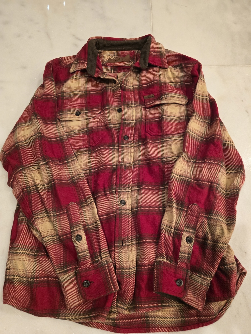 Men's Red Plaid Orvis Button-Up Jacket